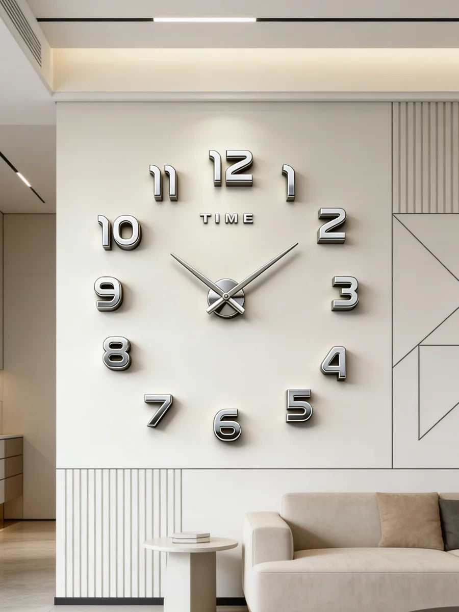 Large 3D Wall Clock Luminous Classic Wall Clocks DIY Digital Clock Wall Watches Stickers Silent Clock for Home Living Room Table