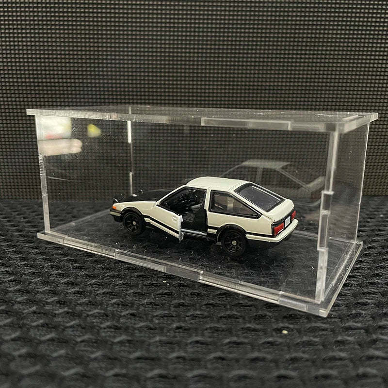 1/64 Model Cars Acrylic Display Case Fit for Mini Size MiniGT Tomica Required Assembly Proof Box Cabinet Toy Vehicles