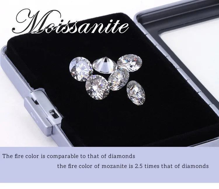 Butterflykiss 6.5mm 1.0 Carat D Moissanite Necklaces Rose Gold Plated Pendant Original Real S925 Silver Chain Jewelry For Women