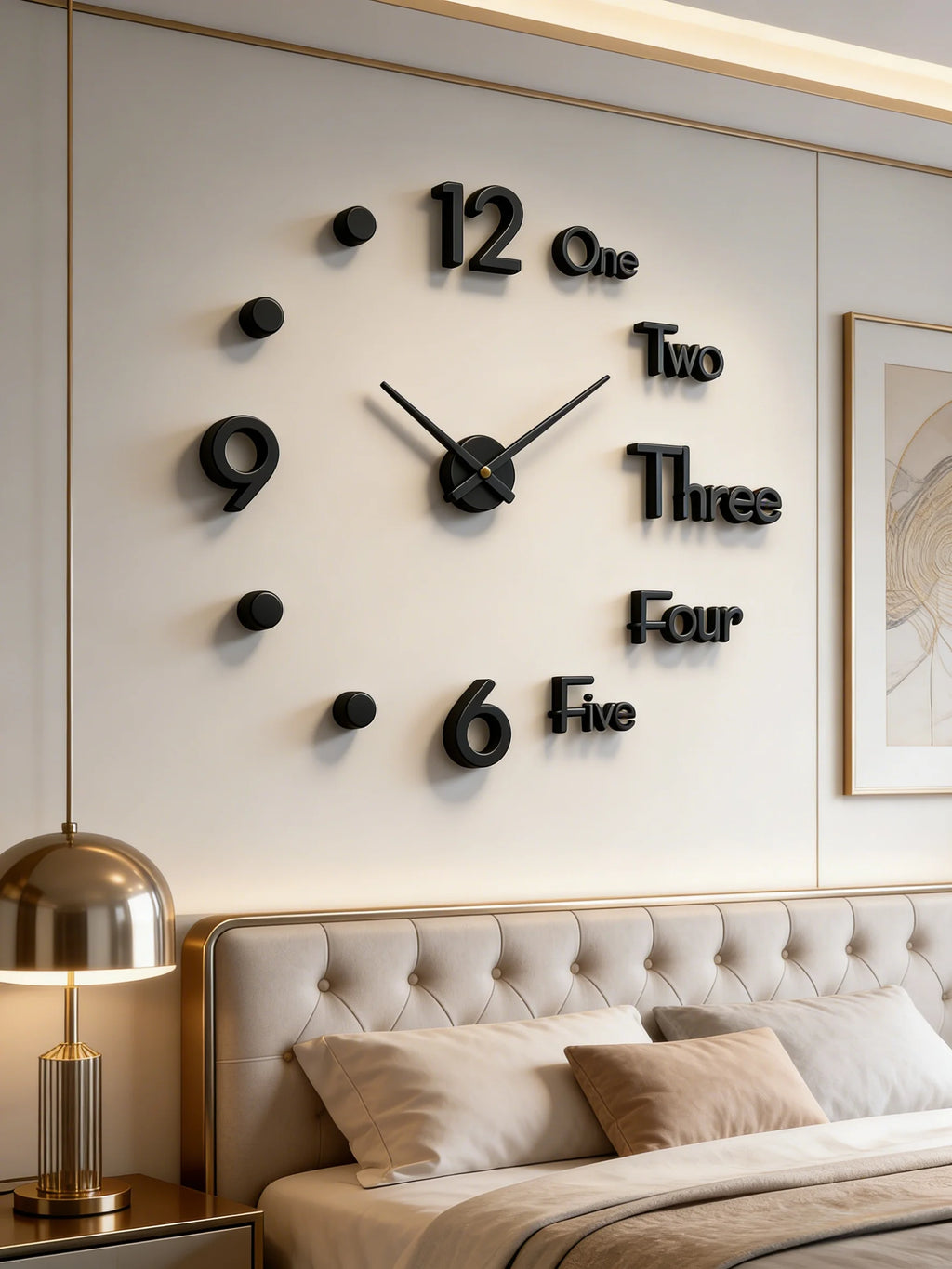 Large 3D Wall Clock Luminous Classic Wall Clocks DIY Digital Clock Wall Watches Stickers Silent Clock for Home Living Room Table