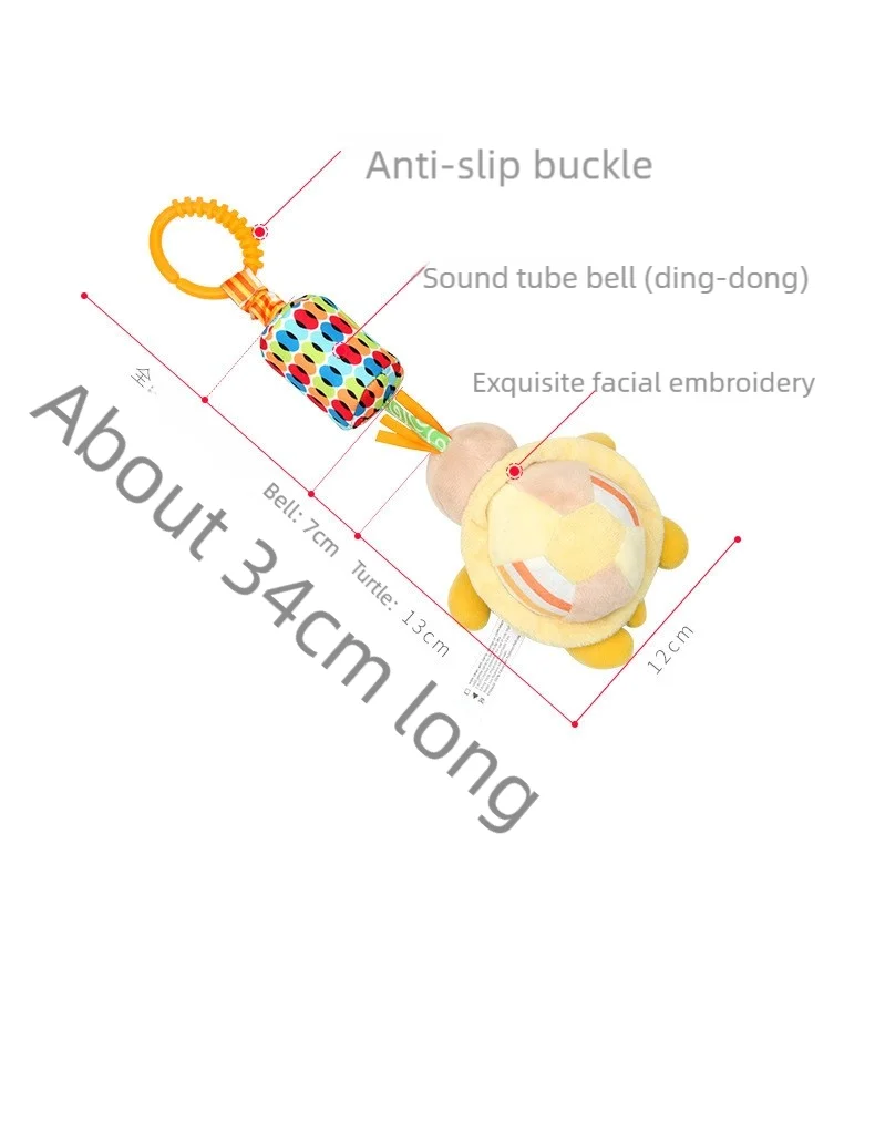 Baby Sensory Hanging Rattles Soft Learning Toy Plush Animals Stroller Infant Car Bed Crib with Teether for Babies Toddlers