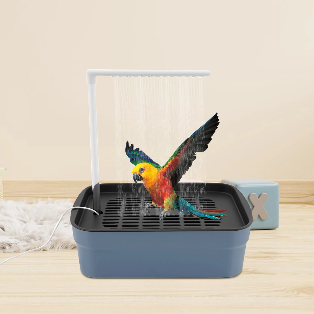 Automatic Pet Birds Parrots Bath Circulating Water Bathtub USB Electric Parakeet Bathtub Shower Fountain birds supplies