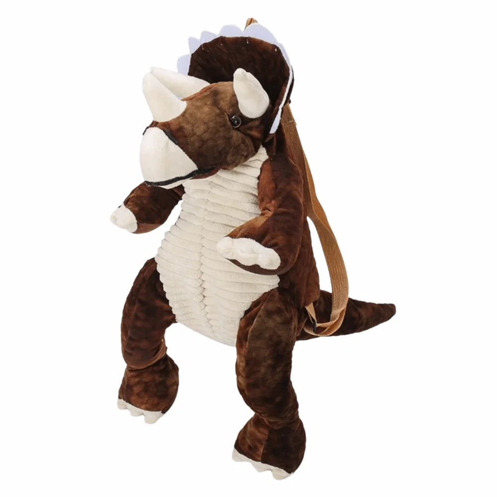 Creative Cartoon Dinosaur Backpack Simulation Dinosaur Large Capacity Plush Dinosaur Doll Adjustable Straps 40cm