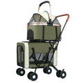 Travel Stroller Foldable Double Detachable Portable Carrier Pet Stroller for 2 Small Medium Dogs Cats Stroller Pet Supplies