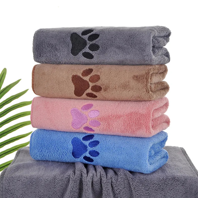 1-5PCS Soft Thick Pet Bath Towel Highly Absorbent Quick Dry Dog Towel for Cats Dogs Grooming Care
