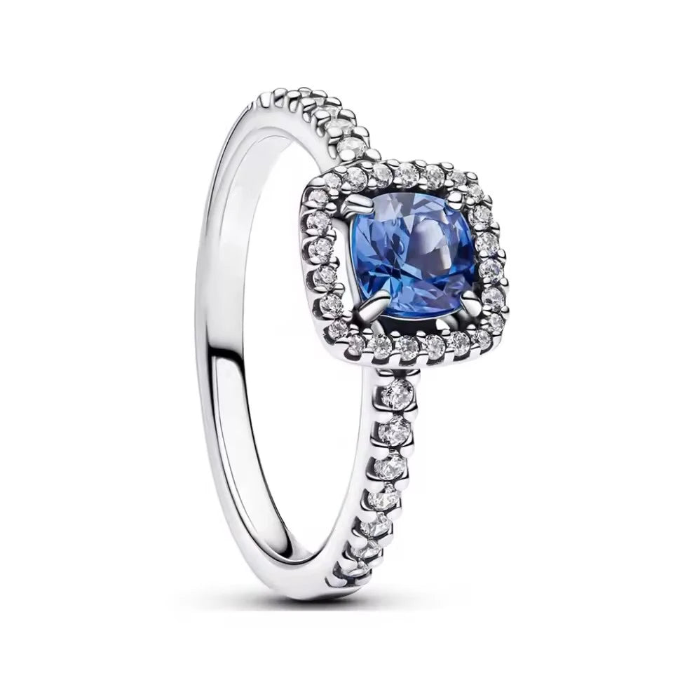 Christmas 925 Sterling Silver Crown Heart Flower Wing Zircon Sparkling Rings For Women Fine Jewelry wedding Anniversary Gifts