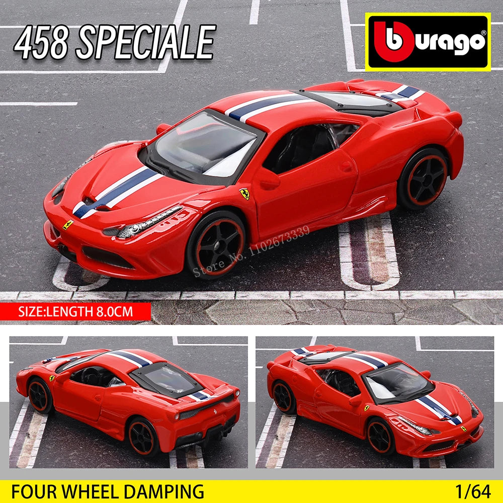 Bburago1:64 Ferrari E812 COMPETIZIONE Model Small Collection Car Alloy Model Toy Gift Scene Decoration Classic and Exquisite