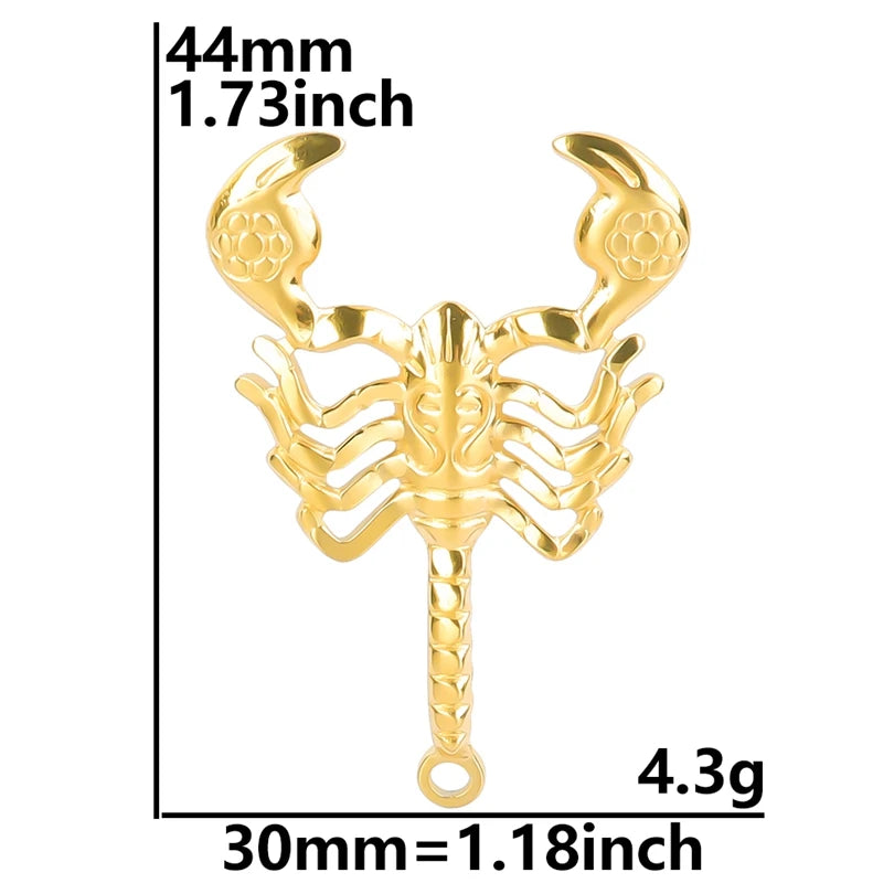 10PCS Ancient Egyptian Scarab Beetle Pendants Charms Stainless Steel Dragonfly Butterfly Pendant for Jewelry Making DIY Necklace