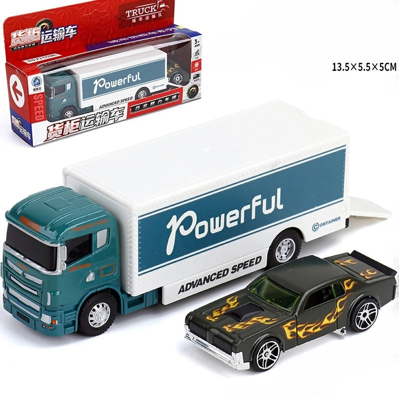 1:64 Scania Container Truck American Container Truck Alloy Diecast Model Car Home Decoration Ornaments Collections Hobby Holiday