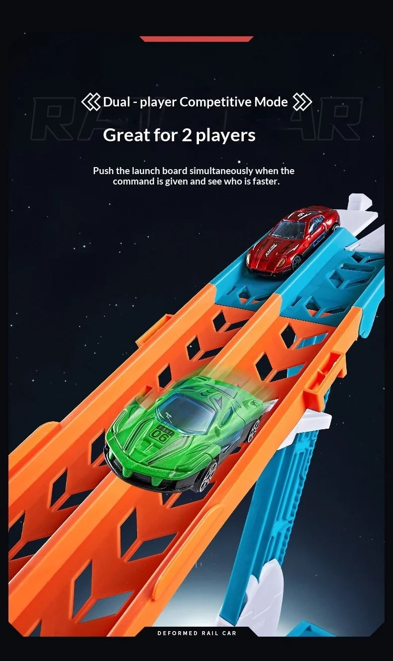 Large Size Inertia Sliding Engineering Vehicle Toy 3D Lifting Track Automobile Playset Perfect Birthday and Festival Gift