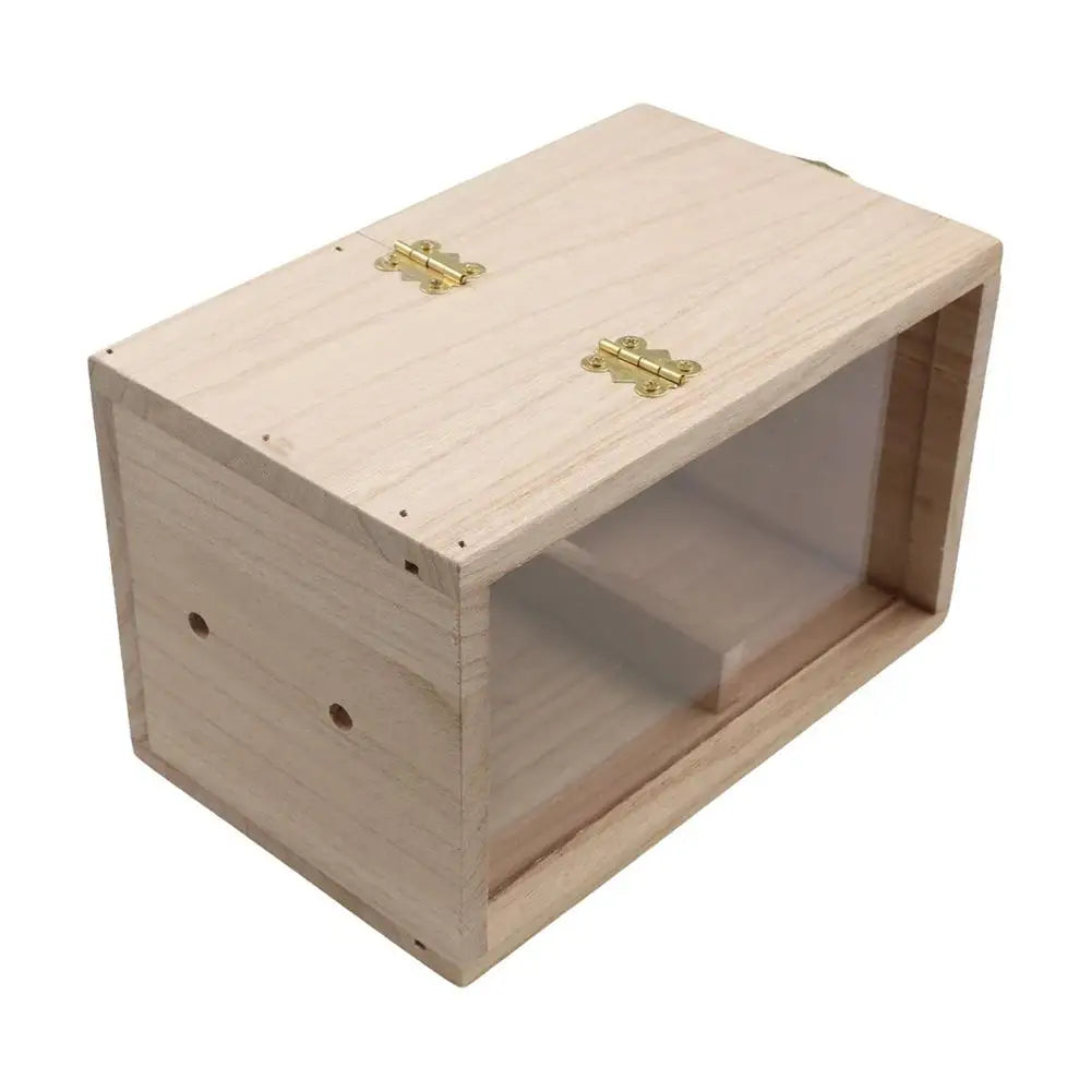 Transparent Window Wooden Parrot Breeding Box Acrylic/Wood Bite Resistant Wooden Parrot House Removable