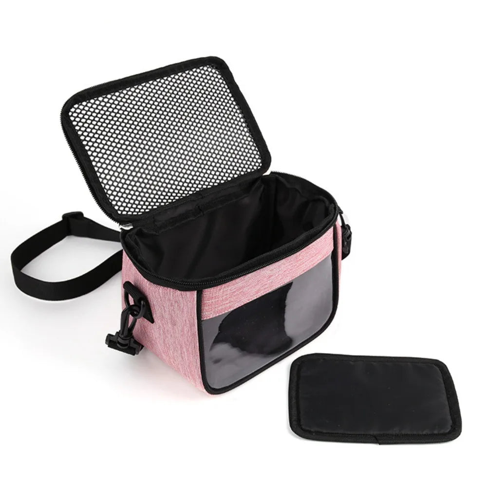 Hamster Pet Bag Mole Guinea Pig Rabbit Hedgehog Breathable Pet Bag Transparent Window Small Pet Carrier Bag Pet Travel Tote Bag