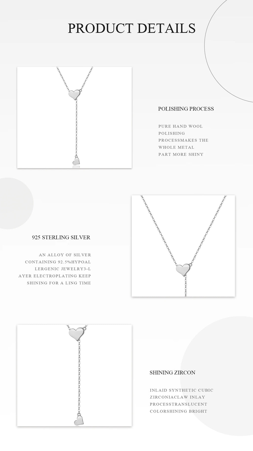 ANDYWEN 925 Sterling Silver Gold Adjustable Chain Heart Pendant Charm Necklace Drop Choker Resizable Women Luxury Jewekry