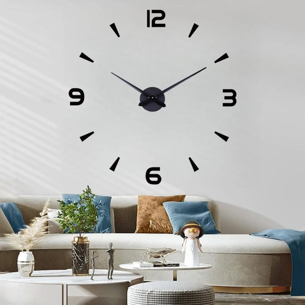 Large 3D Wall Clock Luminous Classic Wall Clocks DIY Digital Clock Wall Watches Stickers Silent Clock for Home Living Room Table