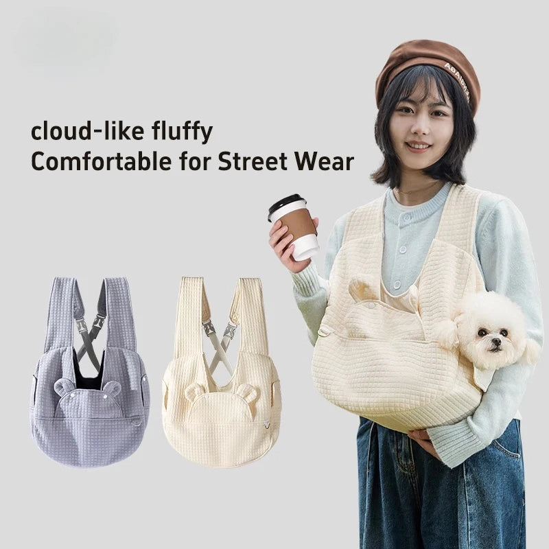 2026 New Portable Pet Backpack Small Outdoor Chest Bag Convenient For Cats Dogs To Travel Outdoors Breathable Soft Comfortable