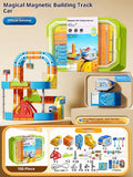 DIY Train Toy For Boys Magnetic Track 1:64 Electric Vehicle Miniature Model Toys Education 3 Years Children Gifts