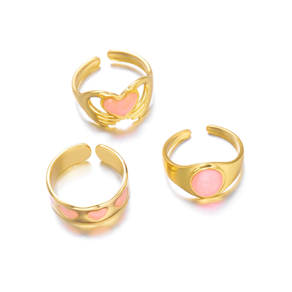 Stainless Steel French Vintage Ethnic Color Gemstone Ring for Women Punk Personality Stackable Open Finger Ring Hand Jewelry