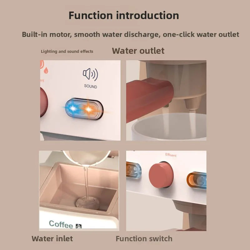 Children's Play House Simulation Coffee Machine Toy Simulation Kitchen 2024 Role Play Girl Year Old