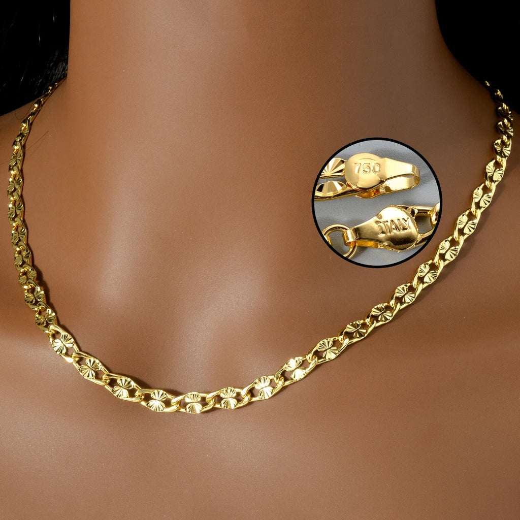 Sunny Jewelry Fashion Copper Chain Necklace Gold Plated For Women Man Daily Wear Party Wedding Engagement Jewelry Gift