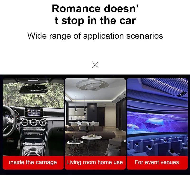New Atmosphere Projection Car Ambient Light Large Range Projection Romantic Atmosphere Multiple Scenes Adjustable Focus Distance