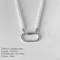 EManco Button Pendant Stainless Steel Women's Necklace 14K PVD Gold-plated Fashionable Waterproof Jewelry