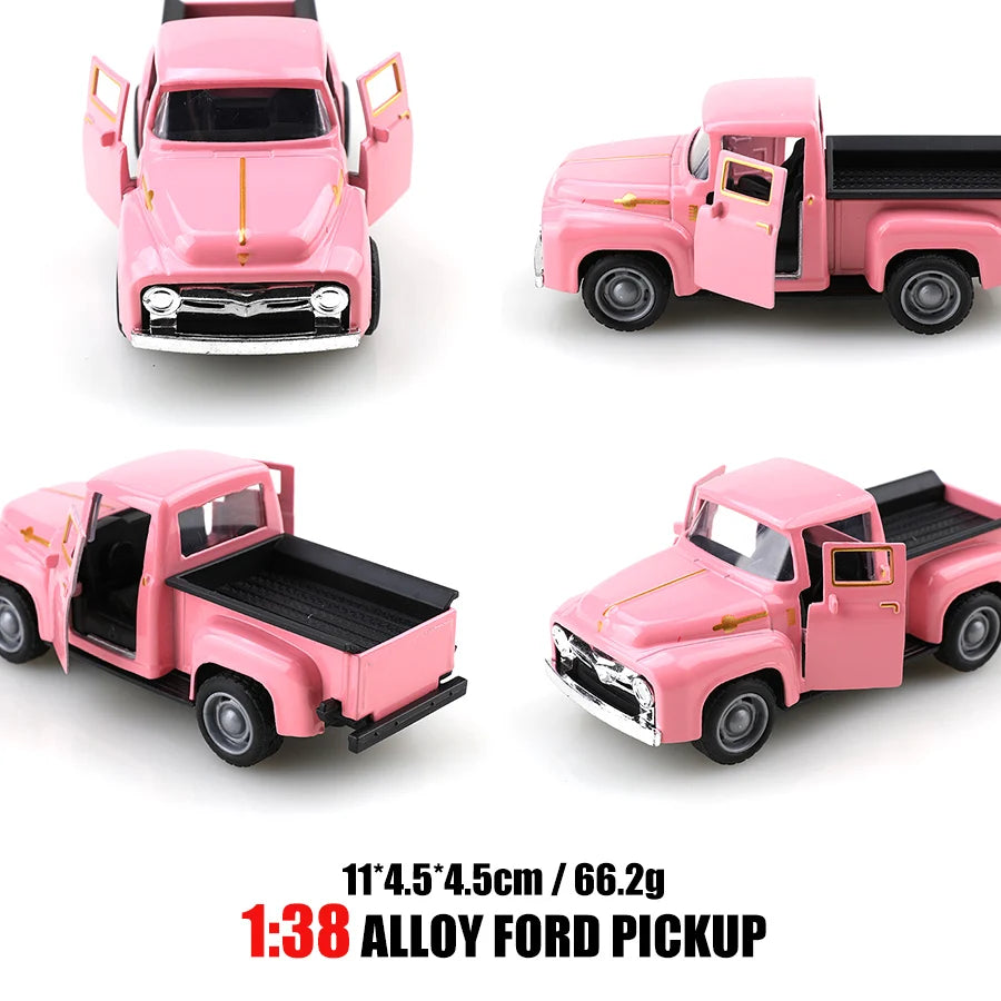 (bagged)1:38 Classical FORD F100 Pickup, Alloy Model Car, Simulated vehicle, children alloy car, boy's toy model, car ornaments