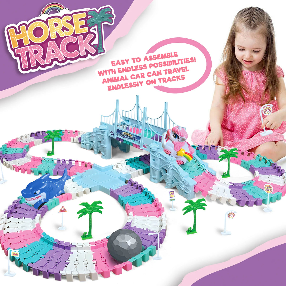 Car Toys For Kid 4-6, 194 PCS Race Car Track For Kids Ages 4-8, Monster Truck 2+ Year Old Birthday Gift Toddler Cars Toy For 3+