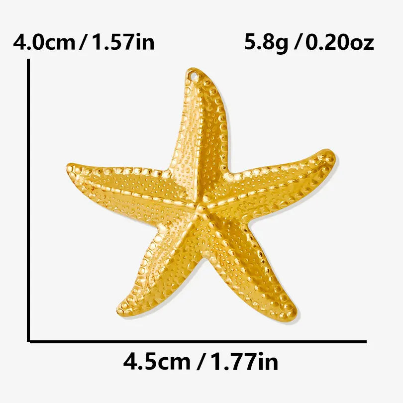 5Pcs/Lot Stainless Steel Sea Animal Starfish Cicada Shell Pendant Jewelry DIY Goth Sacred Heart Sunflower Heart подвеска Bulk