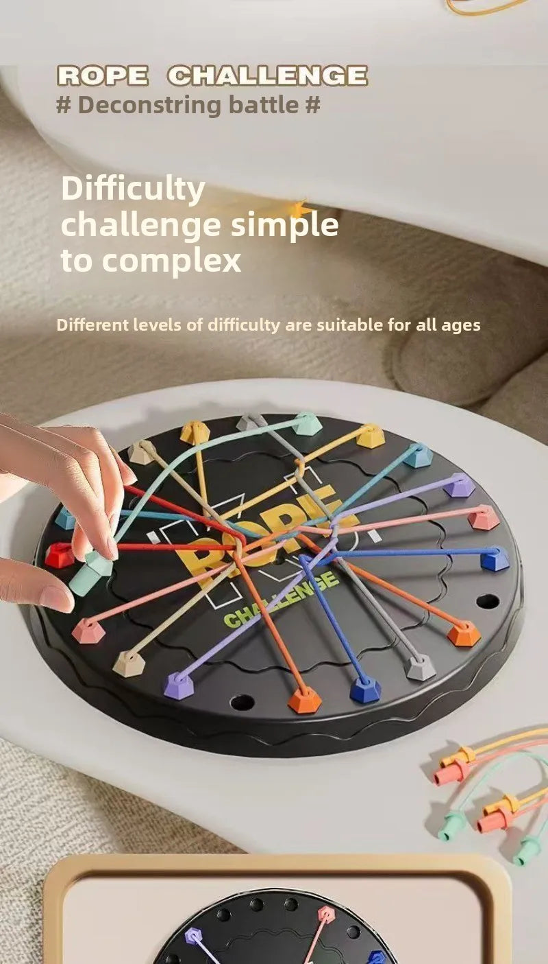 1pc Rope Tangle Challenge, Educational Toy for Kids, Logic & Focus Enhancing, Perfect for Interactive Parent-Child Activities
