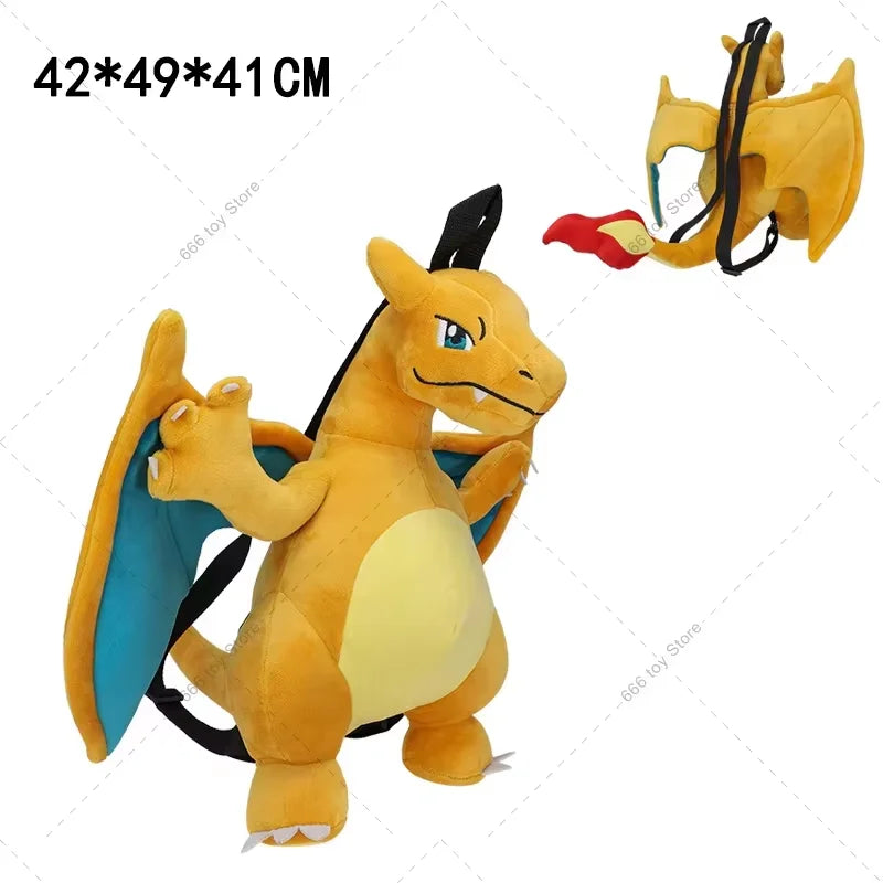 11 Styles Pokemon Plush Backpack Mimikyu Eevee Gengar Charizard Gyarados Psyduck Backpack Gifts for Children Adults