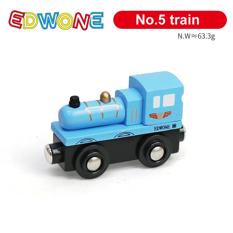 1pcs Magnetic Train Toys Wooden Train Locomotive Car Truck Railway Accessories Fit for Wooden Tracks Toys Gifts