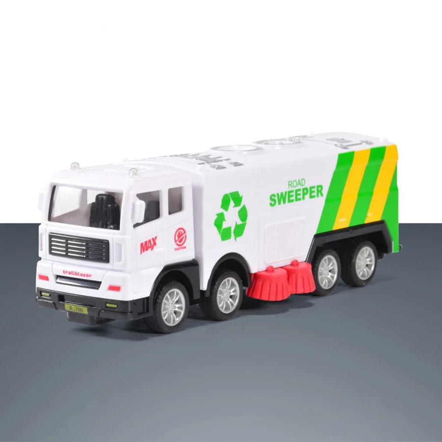 1pc Children's  Toys Inertia Car Sanitation Garbage Truck Cleaning Sprinkler Rescue Car Simulation Car Toy Model Boys' Gifts Puz