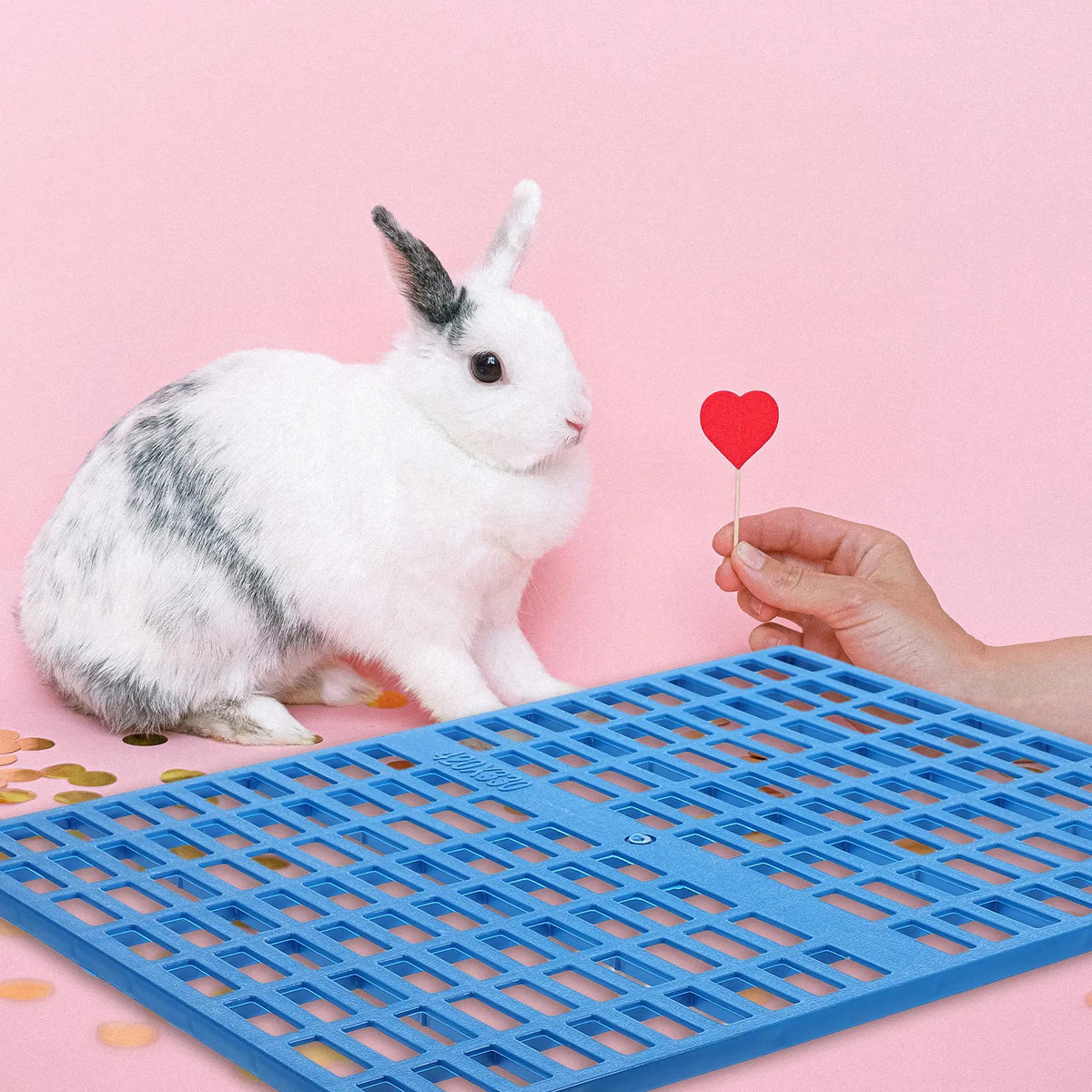4Pcs Bunny Cage Mat Plastic Pet Foot Pads Rabbit Floor Mat Guinea Pig Cage Accessories Small Animal Foot Cushions