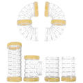 Hamster Cage Tunnel Tubes Set Clear Plastic Pipes Small Animal Tunnel Toy Ferret Climbing Tube Connector Accessories for Mice