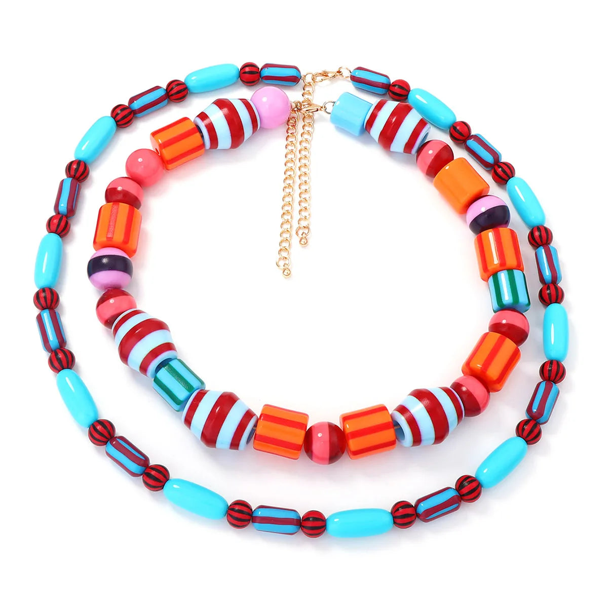 Bohemia Colorful Resin Beaded Choker Necklaces for Women y2k Jewelry Boho Statement Necklace Gifts