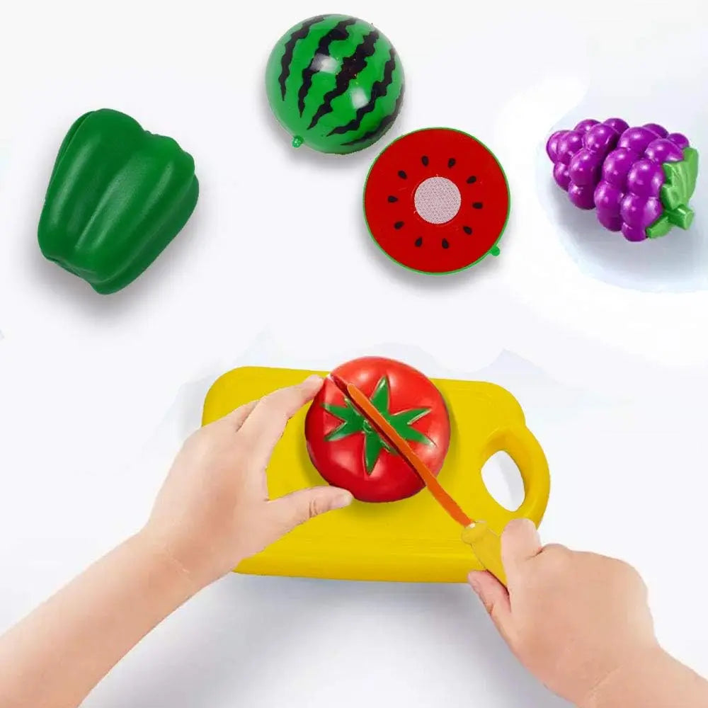 Cutting Fruits Vegetables Toys Set Game Baby Plastic Food Toy Simulated Kitchen Toy Children Pretend Play Cakes Toys Girls Gifts