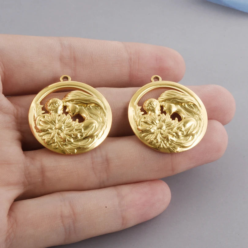 5pcs Stainless Steel Bee Spider Cicada Butterfly Dragonfly Flower Tree Grass Pendants Insects Charms Jewelry Making Accessories