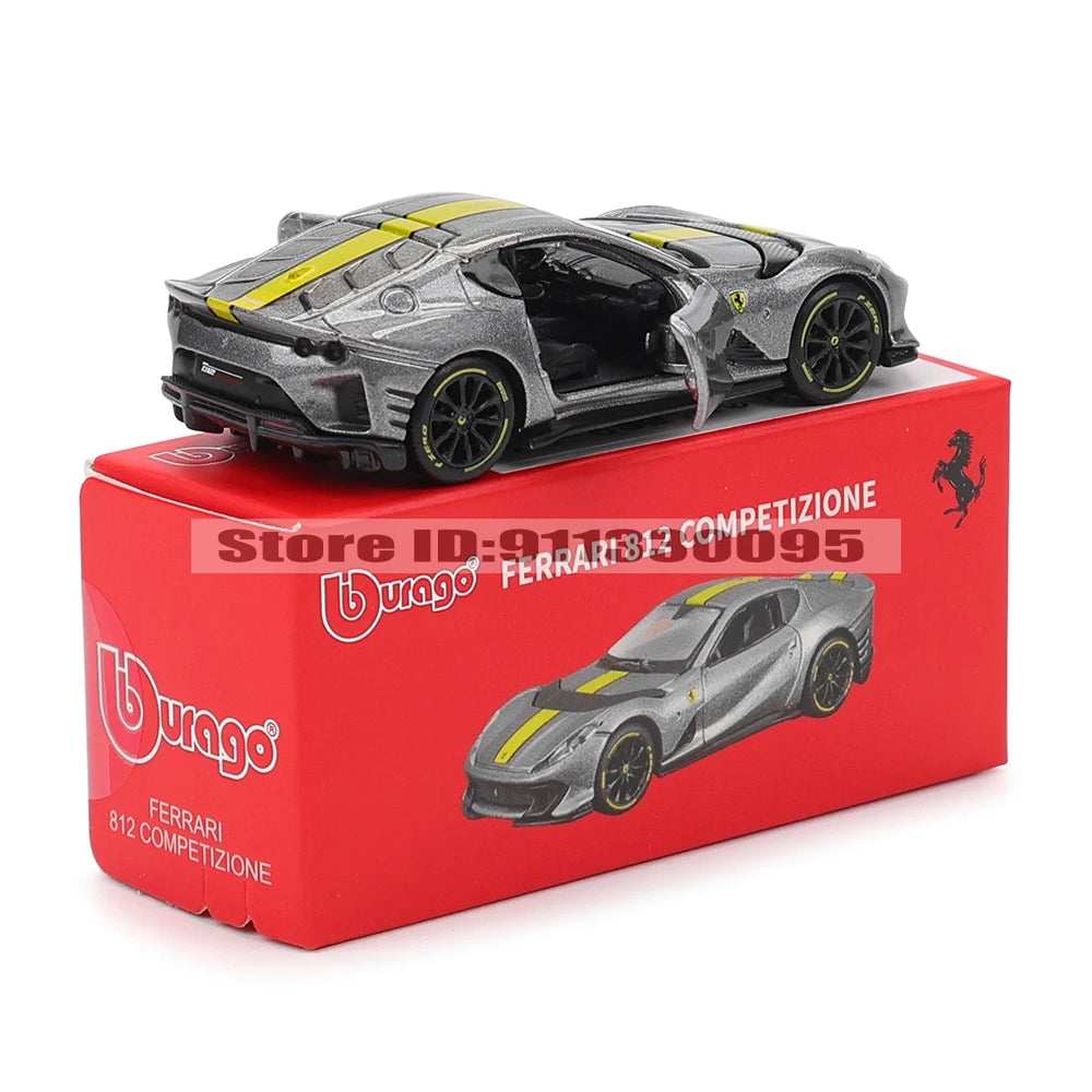 Bburago1:64 Ferrari E812 COMPETIZIONE Model Small Collection Car Alloy Model Toy Gift Scene Decoration Classic and Exquisite