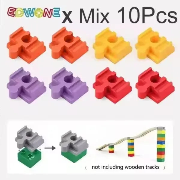 All Kinds Connectors Wooden Train Track Accessories Universal Plastic Building Blocks Adapters Fit for Brand Wooden Track Toys