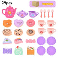 Kids Tea/Pastry Set Toy Simulation Pretend Play Food Playset for Children Montessori Toddler Children Gift Kitchen Girl
