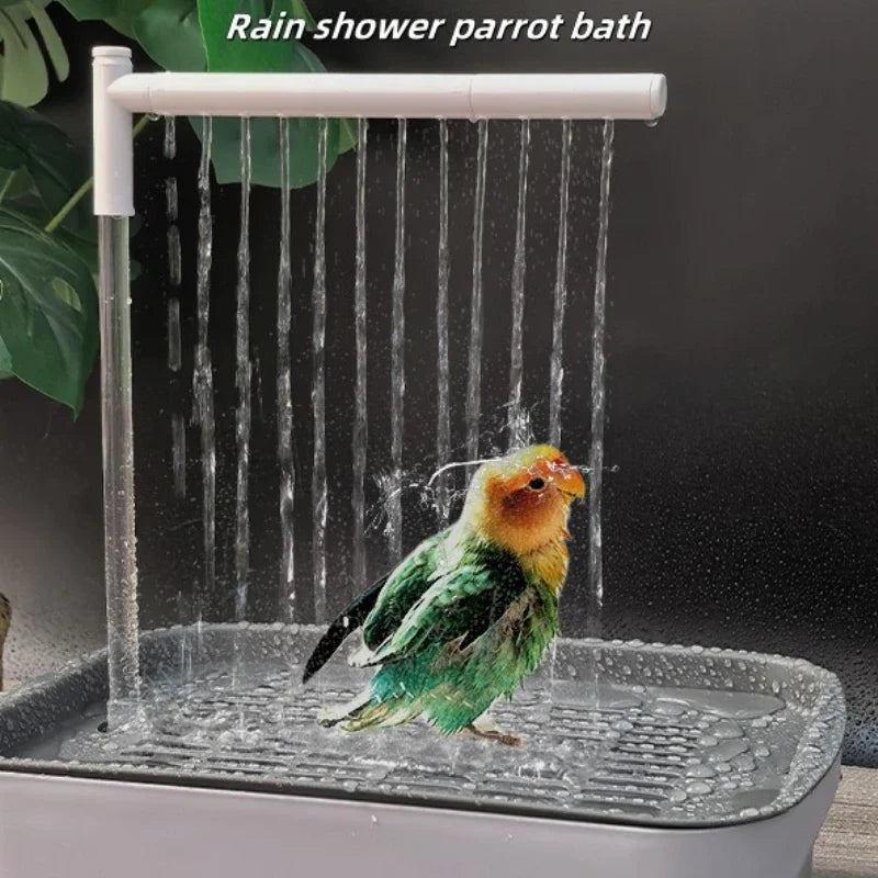 1Pcs USB Electric Automatic Circulating Bird Bathtub Tabletop Parrot Shower Basin Healthy Bathing Tub for Budgie Lovebird Cockat
