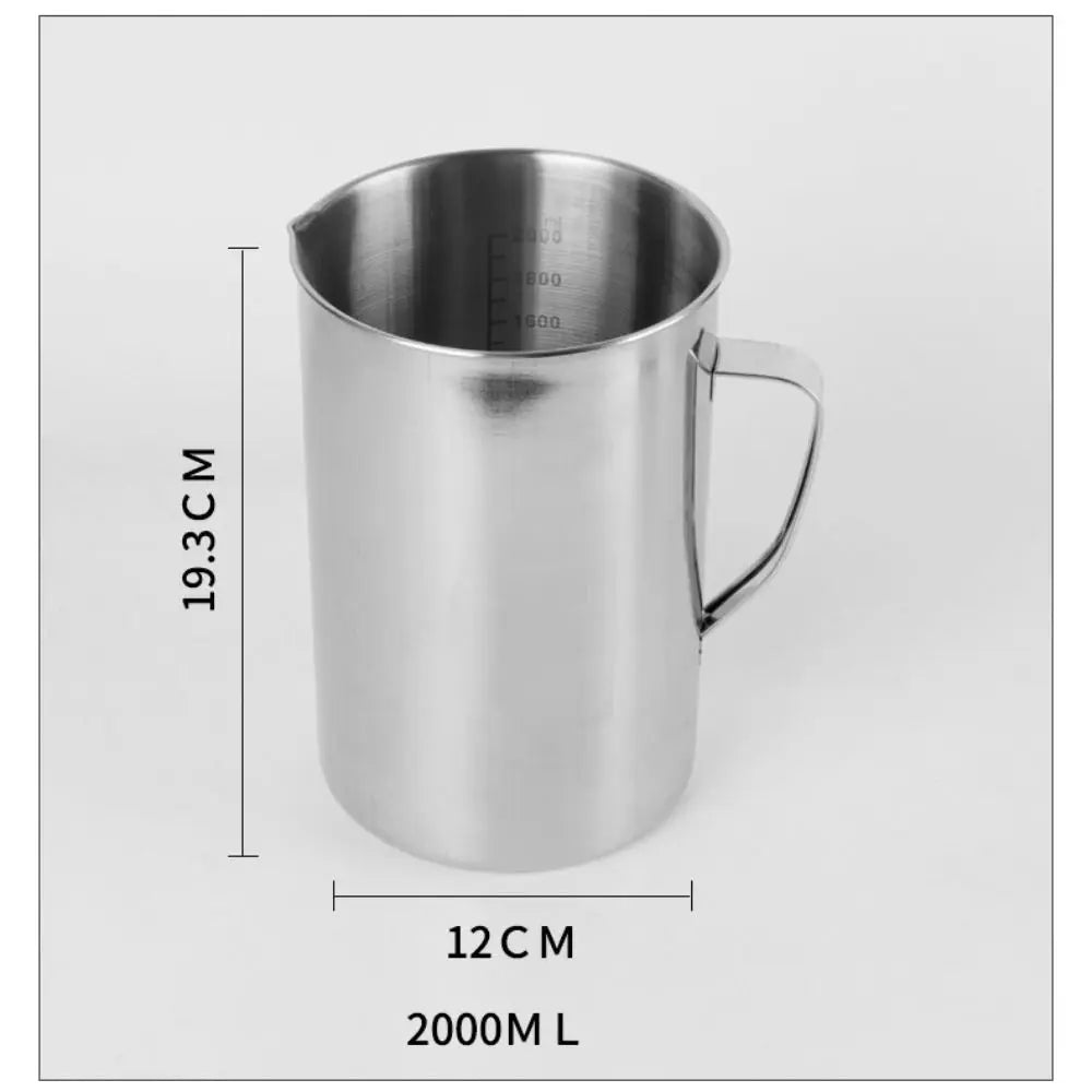 New Stainless Steel Laboratory Beaker Graduated Measuring Cups 500ml 1000ml 2000ml Espresso Mugs Baking Kitchen Tool