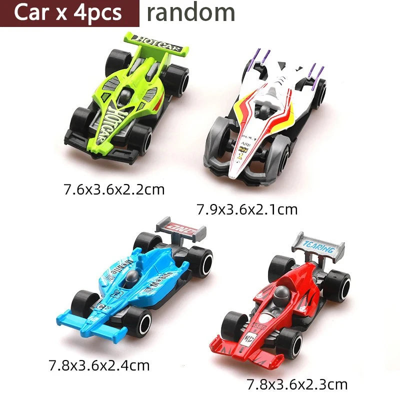 Soft Rubber Track Racing Car Toy Set, DIY Assembly Track, Educational Building Toys for Kids, Battery-Free Race Car Games