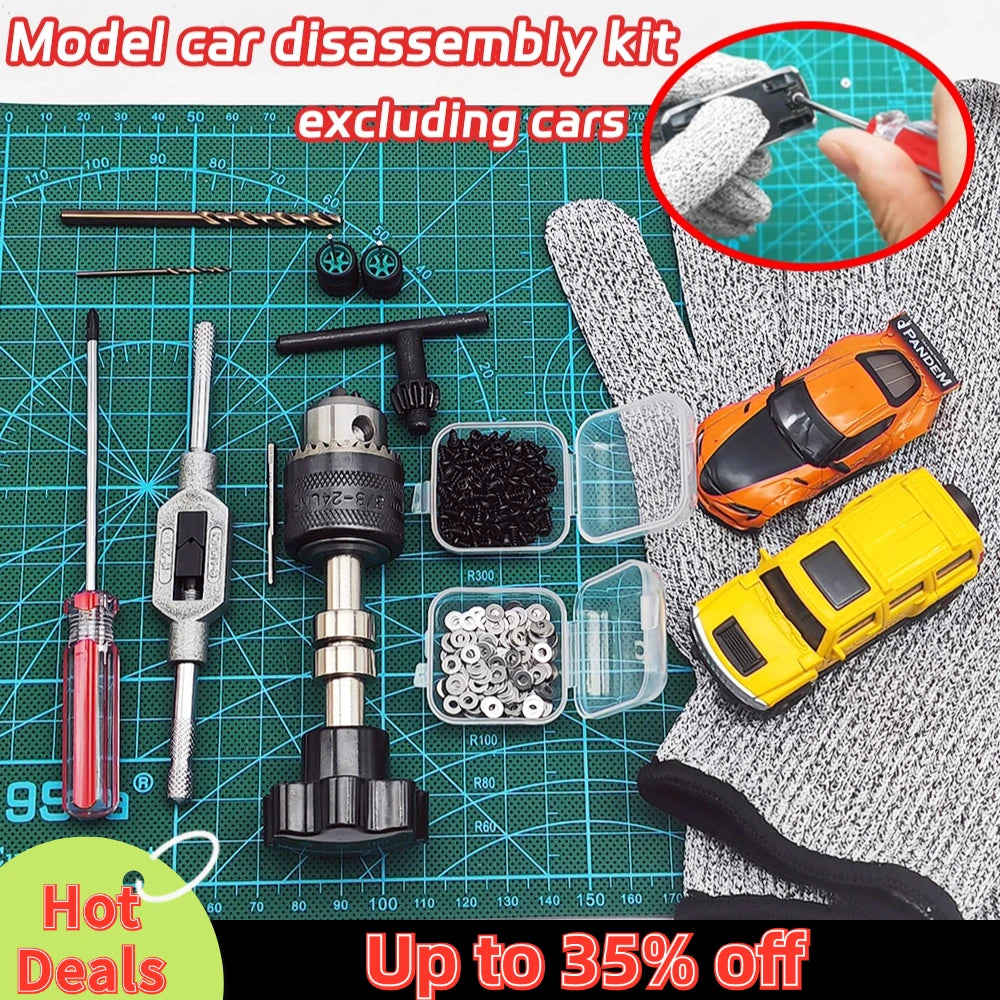 1/64 Wheel Hub Modification Tool Kit Diecast Model Car Disassemble Beginner to Advanced The Tool Package Fixing Tool