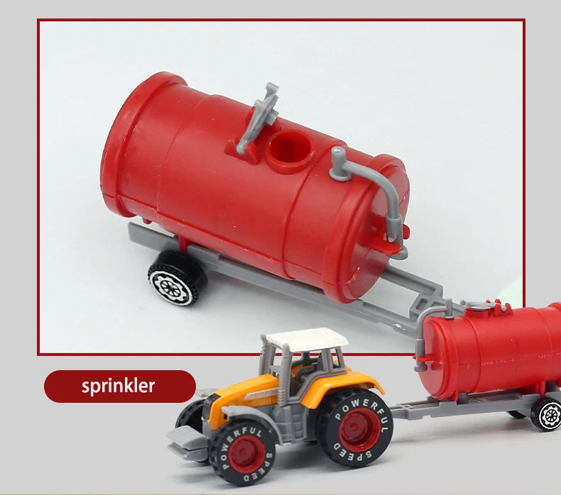1 pcs Mini Farm Vehicles Diecast Inertia Car Toys Model Engineering Sprinkler Car Model Tractor Engineering Model for Kids Gift