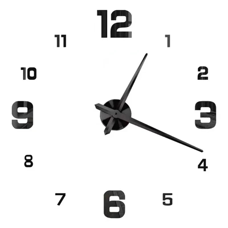 New Modern Design Large Wall Clock 3D DIY Quartz Clocks Fashion Watches Acrylic Mirror Stickers Living Room Home Decor Horloge