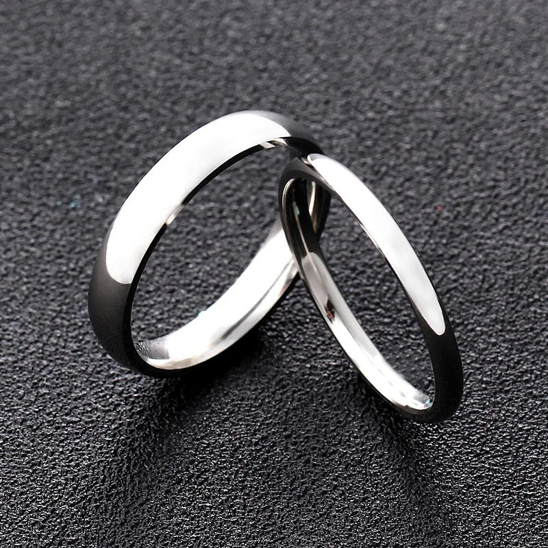 High quality titanium steel plated 18K gold ring couple ring Europe and the United States men and women 2mm4mm6mm8mm simple ring
