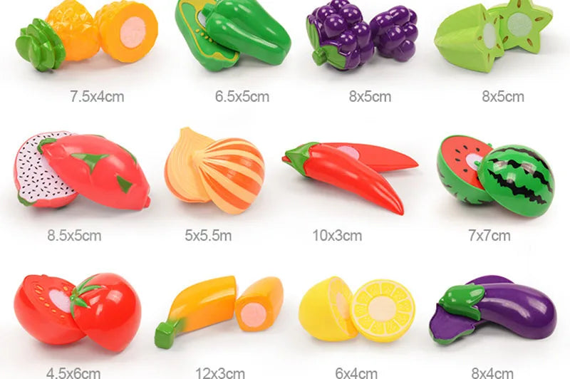 Cutting Fruits Vegetables Toys Set Game Baby Plastic Food Toy Simulated Kitchen Toy Children Pretend Play Cakes Toys Girls Gifts