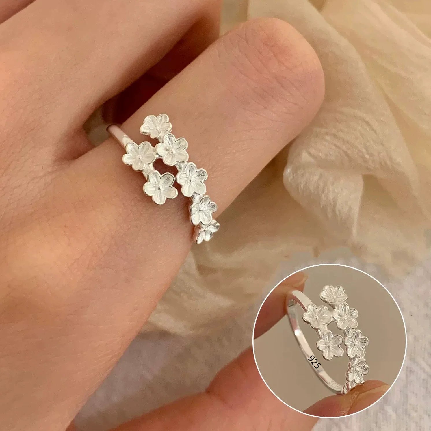 Sam Panda 925 Sterling Silver Mask Ring For Women Gift Frosting Vintage Irregular Personality Punk Jewelry Dropshipping