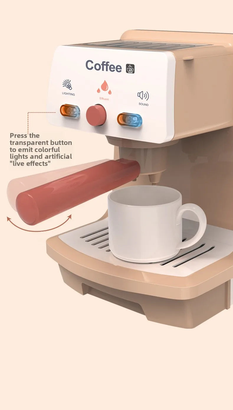 Children's Play House Simulation Coffee Machine Toy Simulation Kitchen 2024 Role Play Girl Year Old